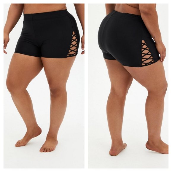 Active High-Rise Strappy Side 3.5 Inch Swim Short - Picture 2 of 3